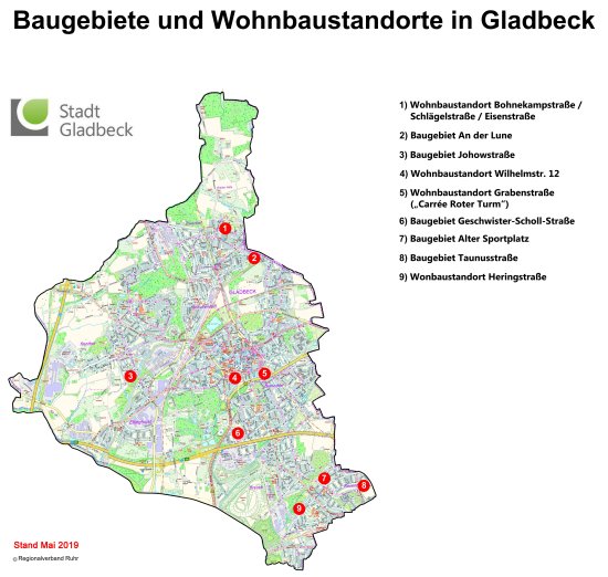 Baugebiete und Wohnbaustandorte | Stadt Gladbeck